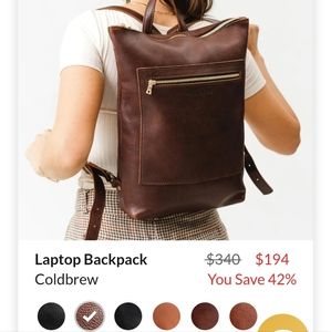New- Portland Leather backpack laptop